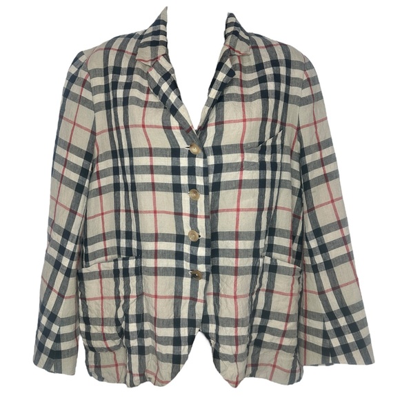 Ricorrrobe Plaid Linen Jacket - Picture 1 of 2